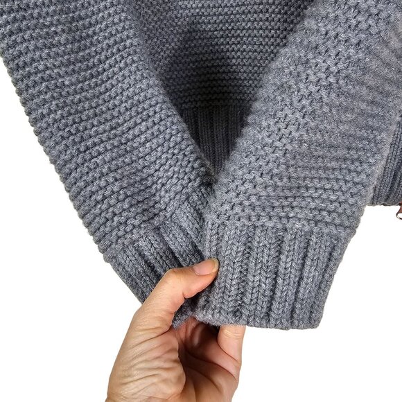 Lululemon Karma Kurmasana Sweater Merino Wool Heathered Medium Grey Size 6 - Picture 4 of 8